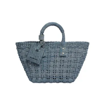 Balenciaga Bistro Denim Xs Basket Top Handle Bag
