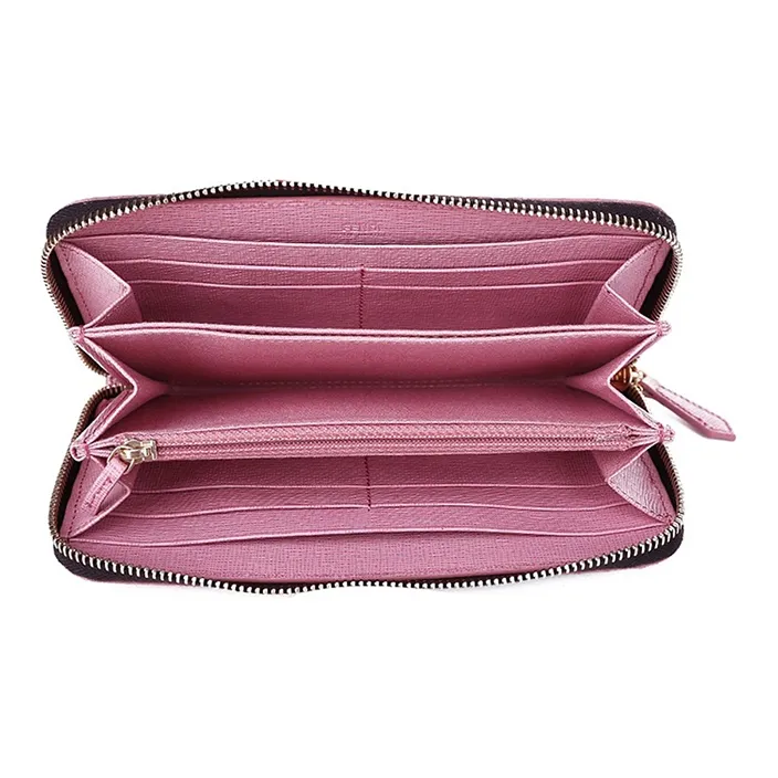 FENDI Leather Wallet Regular Women's Pink-4