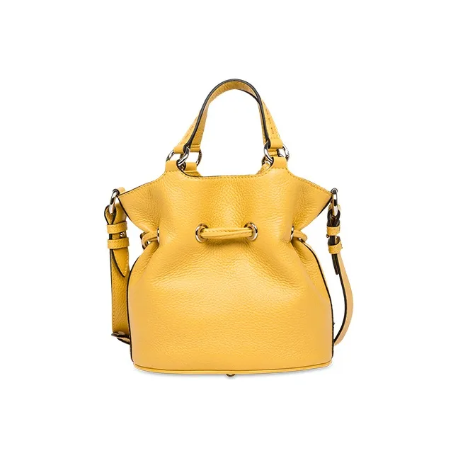LANCEL Cow Leather Bucket Bag, Handbag, Shoulder Bag, Crossbody Bag Small Size Women's Sunlight Yellow-1