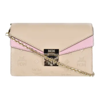 MCM Millie Visetos Cow Leather Shoulder Bag, Crossbody Bag Small Size Women's Multicolor