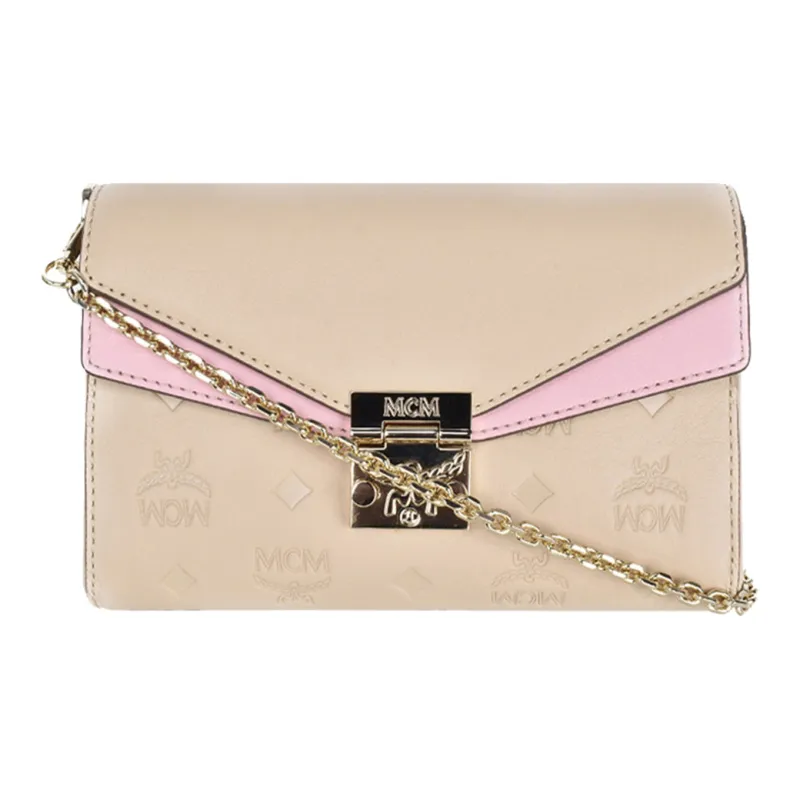 MCM Millie Visetos Cow Leather Shoulder Bag, Crossbody Bag Small Size Women's Multicolor-0