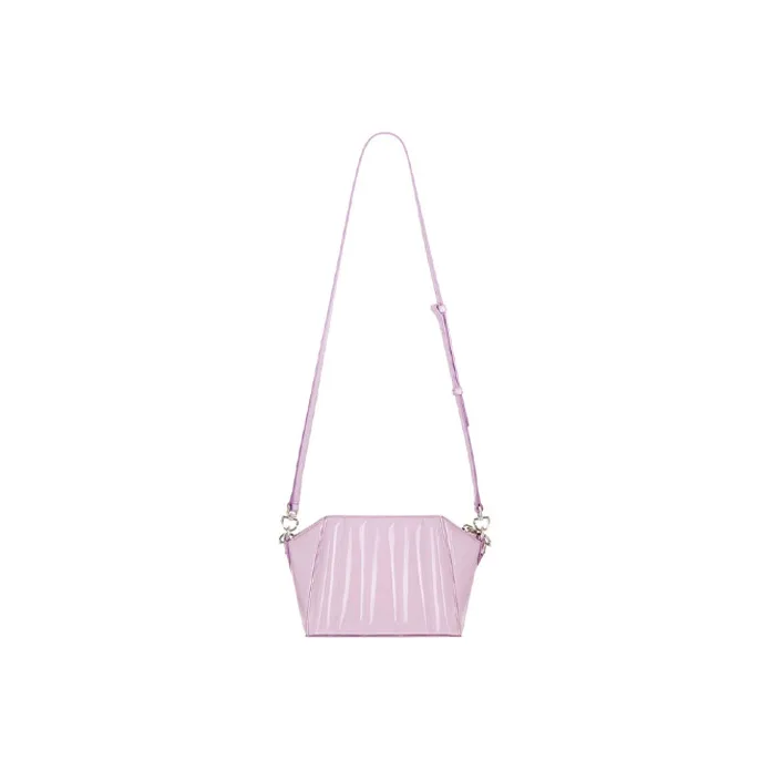 Givenchy Smooth Sheepskin And Quilting Sheepskin Handbag, Shoulder Bag, Crossbody Bag Small Size Women's Light Purple-2