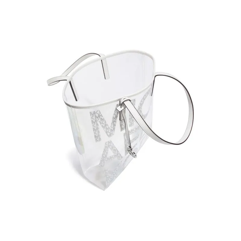 MICHAEL KORS PVC Tote Bag, Shopping Bag, Shoulder Bag, Handbag Tubas Women's White-2