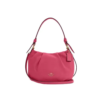 COACH Everly Leather Crossbody Bag Shoulder Bag Women's Plum Red