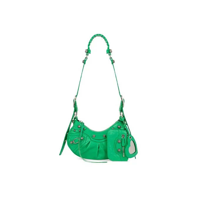 Balenciaga Le Cagole Shoulder Bag Xs Green-0