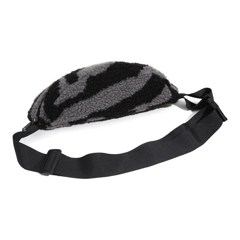 GENANX Sherpa Sling Bag Regular Unisex Black Gray-4