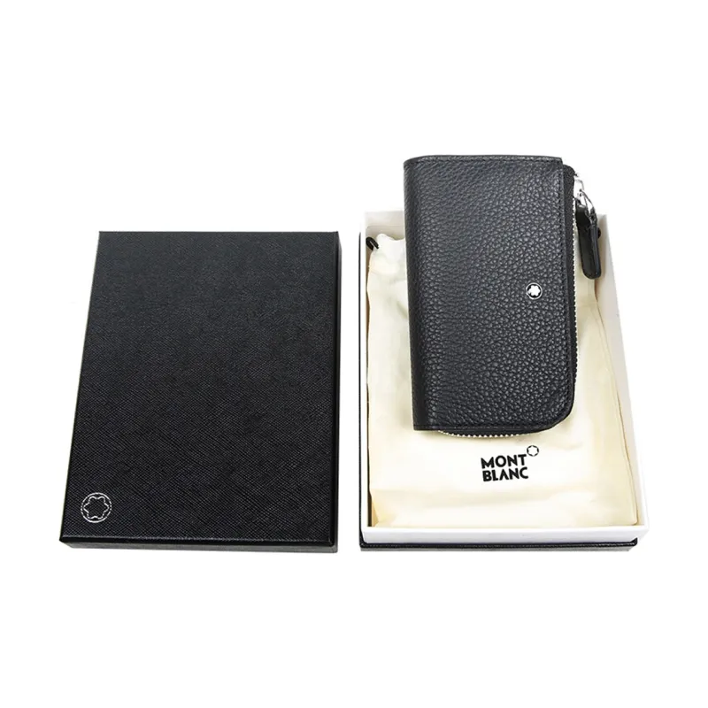 MONTBLANC Meisterstuck Cow Leather Clutch Key Pouch Men's Black-4