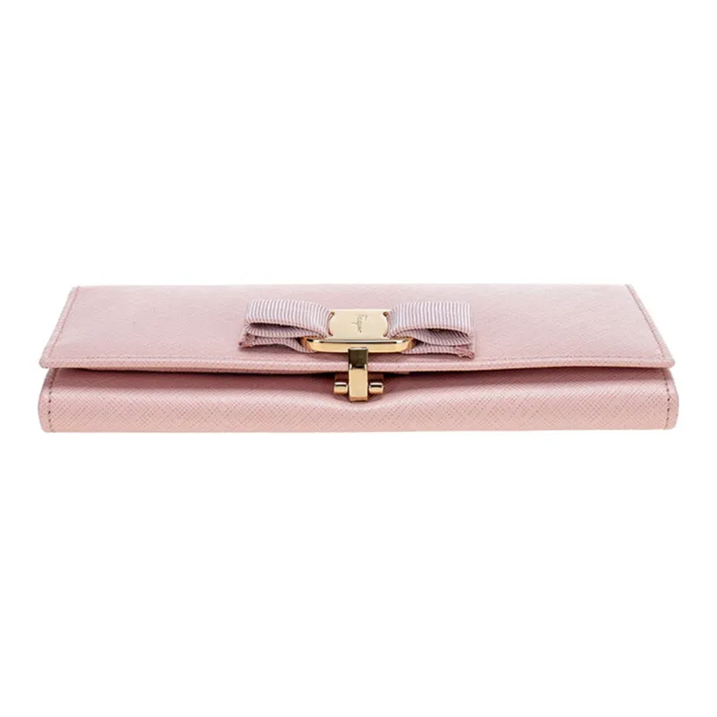 FERRAGAMO Cow Leather Wallet Women's Cotton Candy Pink-3