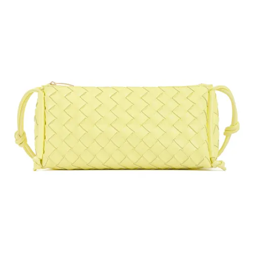 Bottega Veneta LOOP Lambskin Pen Holder Bag, Shoulder Bag Handbag, Shoulder Bag Trumpets Women's Yellow