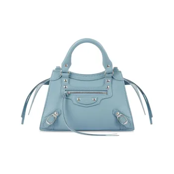Balenciaga Neo Classic Cow Leather Handbag Handbag Mini Women's Blue