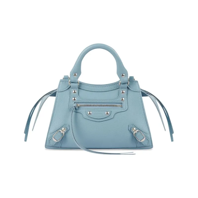 Balenciaga Neo Classic Cow Leather Handbag Handbag Mini Women's Blue-0