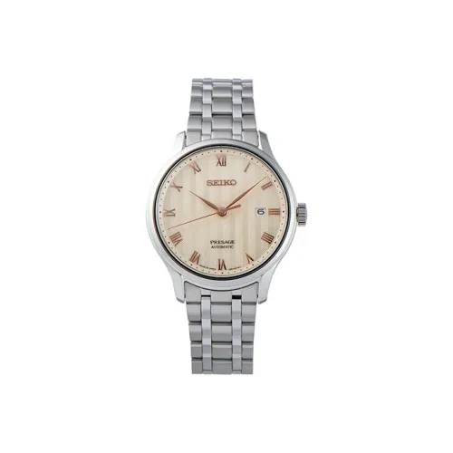 SEIKO Presage Series Mechanical Movement Resin Strap Watch Men's Watches Yellow Watch Dial