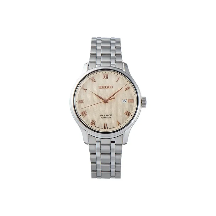 SEIKO Presage Series Mechanical Movement Resin Strap Watch Men's Watches Yellow Watch Dial-0