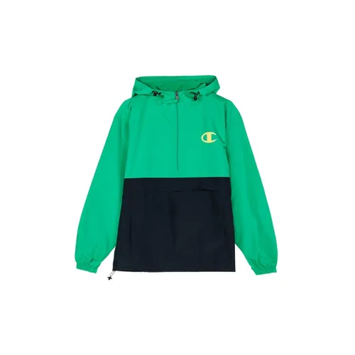 Champion Jackets Unisex Green And Navy Blue 9RJ