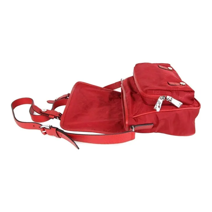 GUCCI Leather Detail Messenger Bag Shoulder Bag Crossbody Bag Men's Red-5