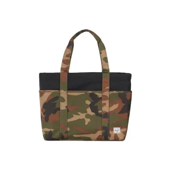 Herschel Polyester Tote Bag Shopping Bag Travel Bag Handbag Regular Unisex Forest Green Camouflage