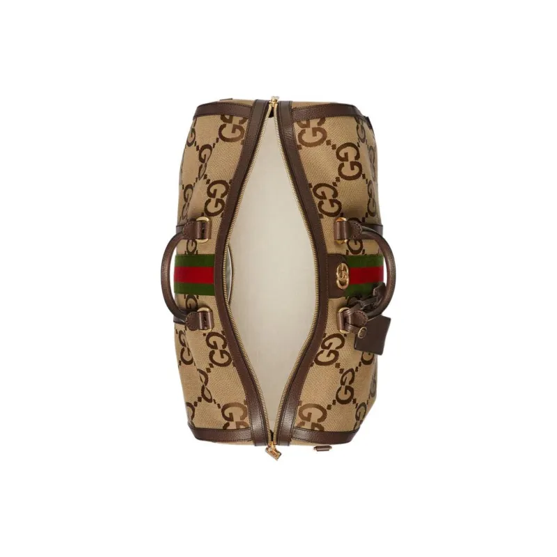 GUCCI Ophidia Canvas Patchwork Leather Travel Bags Shoulder Bag Crossbody Bag Handbag Unisex Ebony/Brown-4