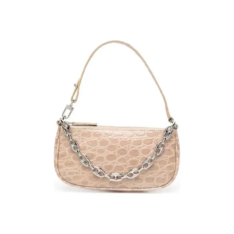 By Far Mini Rachel Leather Shoulder Bag Handbags Shoulder Bags Women's Beige-0