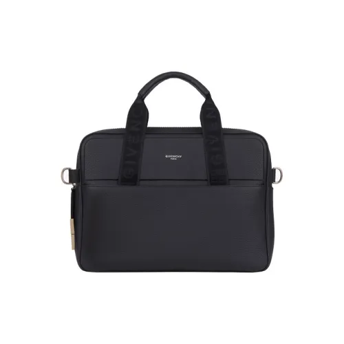 GIVENCHY Grained Leather Briefcases Handbags Men's Black