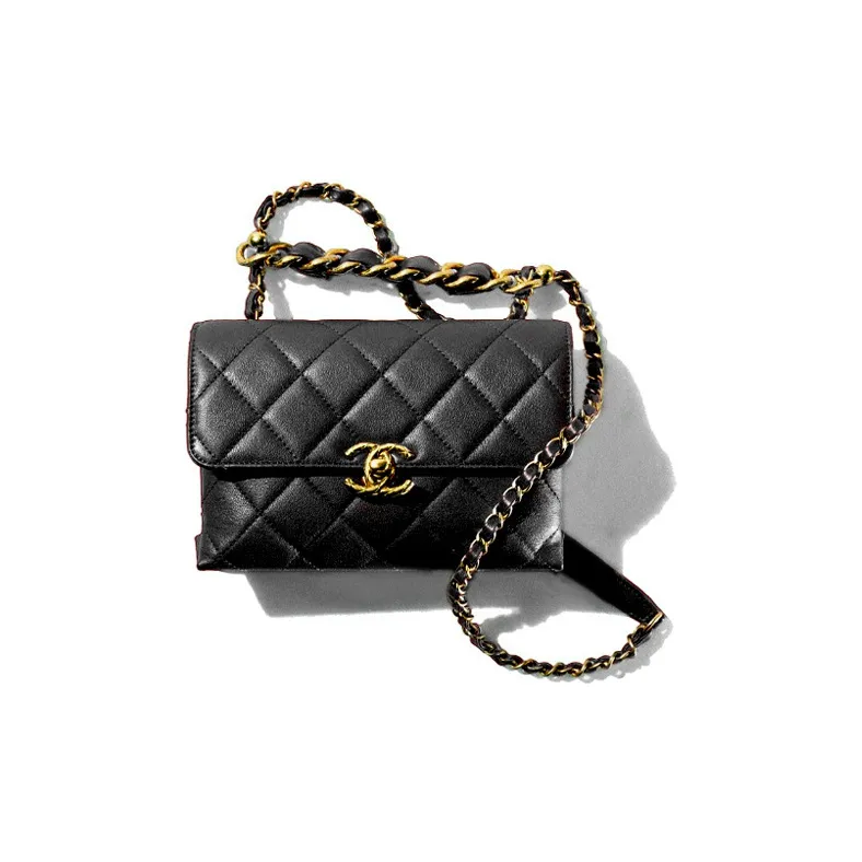 CHANEL Calfskin Handbag, Shoulder Bag, Crossbody Bag Mini Women's Black-0