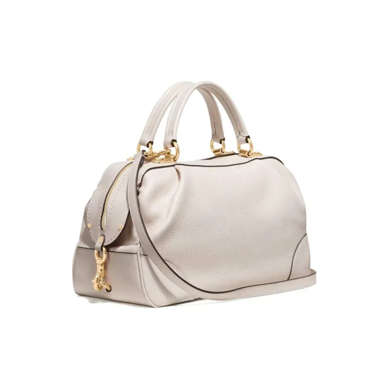 COACH Lane Cow Leather Bucket Bag, Shoulder Bag, Crossbody Bag, Handbag Tubas Women's White-1