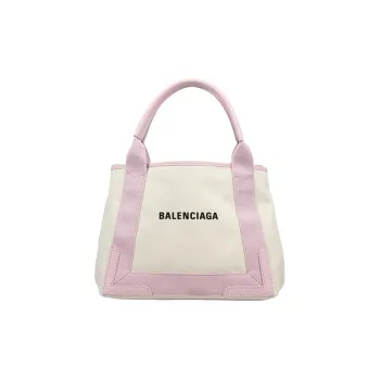 Balenciaga Cow Leather Tote Bag Shopping Bag Handbag Women's Pink White