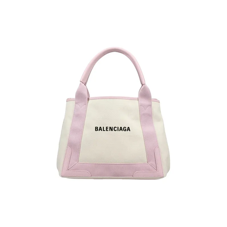 Balenciaga Cow Leather Tote Bag Shopping Bag Handbag Women's Pink White-0