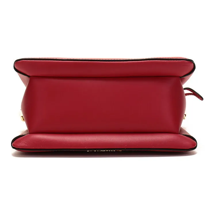 PRADA Cow Leather Handbag, Shoulder Bag, Crossbody Bag Women's Red-3
