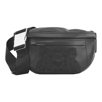 KENZO Cow Leather Sling Bag Unisex Black