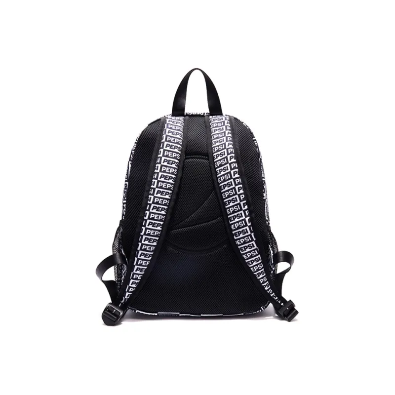 Pepsi Fabric Backpack Regular Unisex Black White-3
