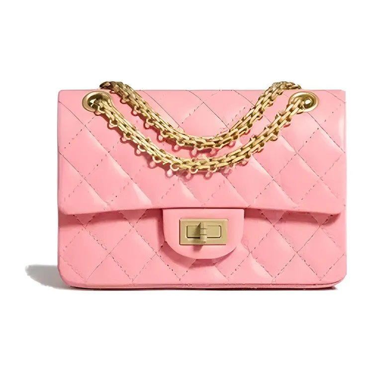 CHANEL 2.55 Calfskin Shoulder Bag Crossbody Bag Mini Women's Coral Pink-0