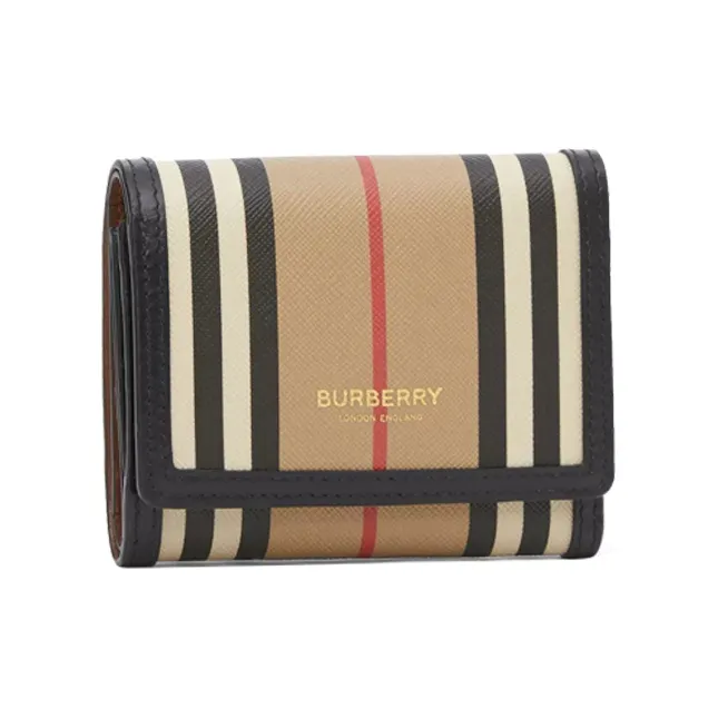Burberry Canvas Card Holder Wallet Small Size Women's Archive Beige-1