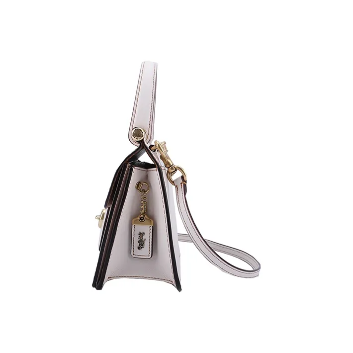 COACH Willis Leather Handbag, Shoulder Bag, Crossbody Bag Mini Women's White-2