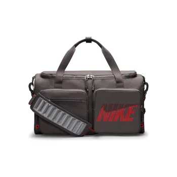 Nike Fabric Travel Bag, Gym Bag, Portable Crossbody Bag, Shoulder Bag Regular Unisex Gray