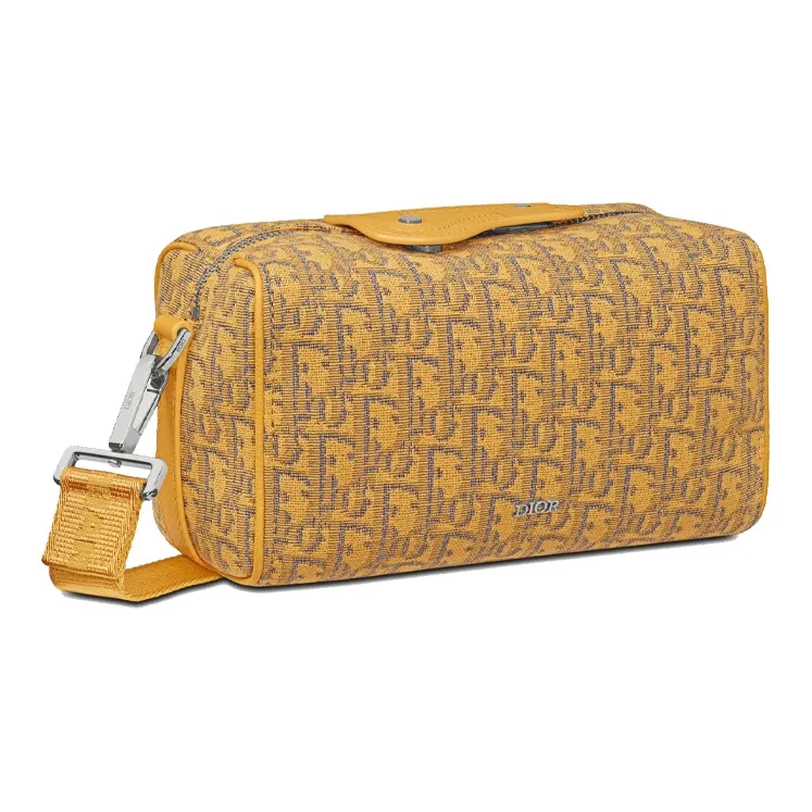 DIOR Lingot Cow Leather Cylinder Bag, Handbag, Shoulder Bag, Crossbody Bag Regular Men's Gold-1