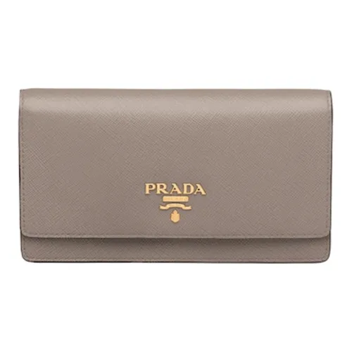 PRADA Saffiano Leather Handbag Shoulder Bags Mini Women's Clay Gray