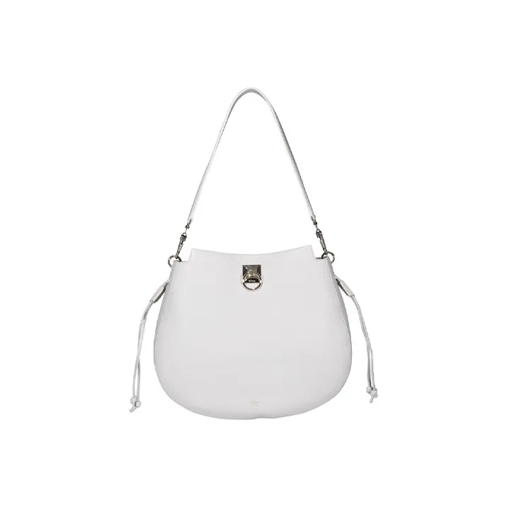 Mulberry Calfskin New Moon Handbag, Shoulder Bag Women's White-0