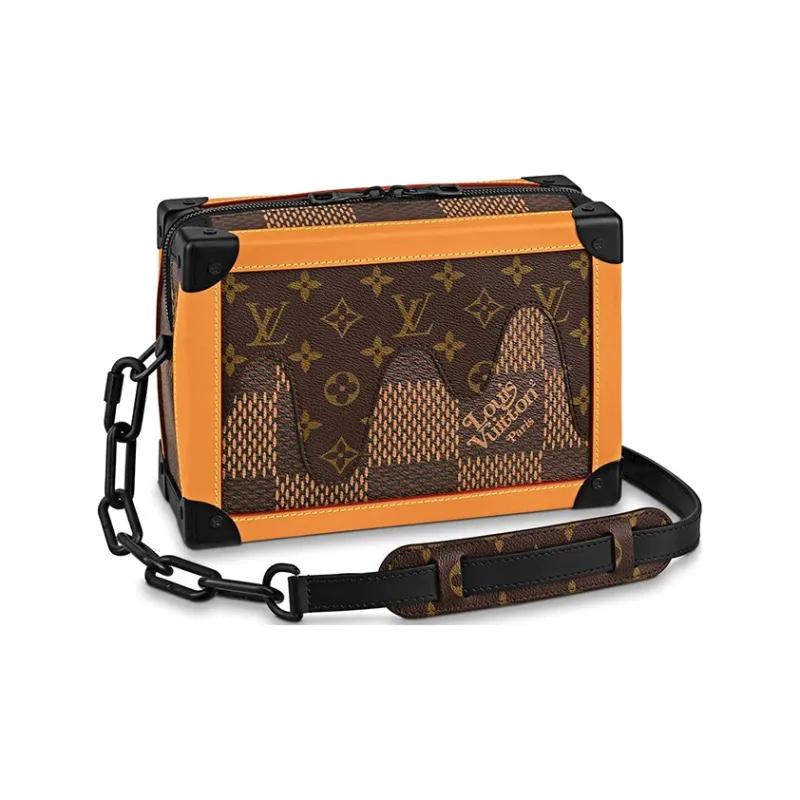 LOUIS VUITTON X Nigo Soft Trunk Damier Ebene Giant Brown-0