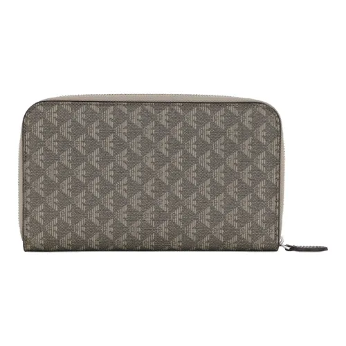 EMPORIO ARMANI PVC Card Holder Wallet Men's Brown