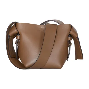 Acne Studios Leather Shoulder Bag Women's Camel Brown
