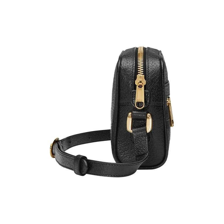 GUCCI Ophidia Leather Shoulder Bag Crossbody Bag Mini Unisex Black-2