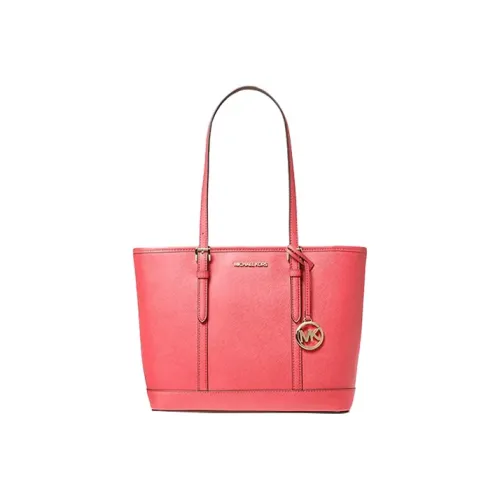 MICHAEL KORS Jet Set Travel Leather Shoulder Bag, Crossbody Bag, stayhomewithbags, Handbag Small Size Women's Coral Red