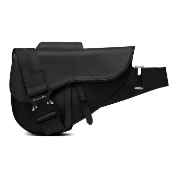 DIOR Saddle Grain Touch Cow Leather Saddle Bag, Shoulder Bag, Crossbody Bag, Sling Bag Men's Black