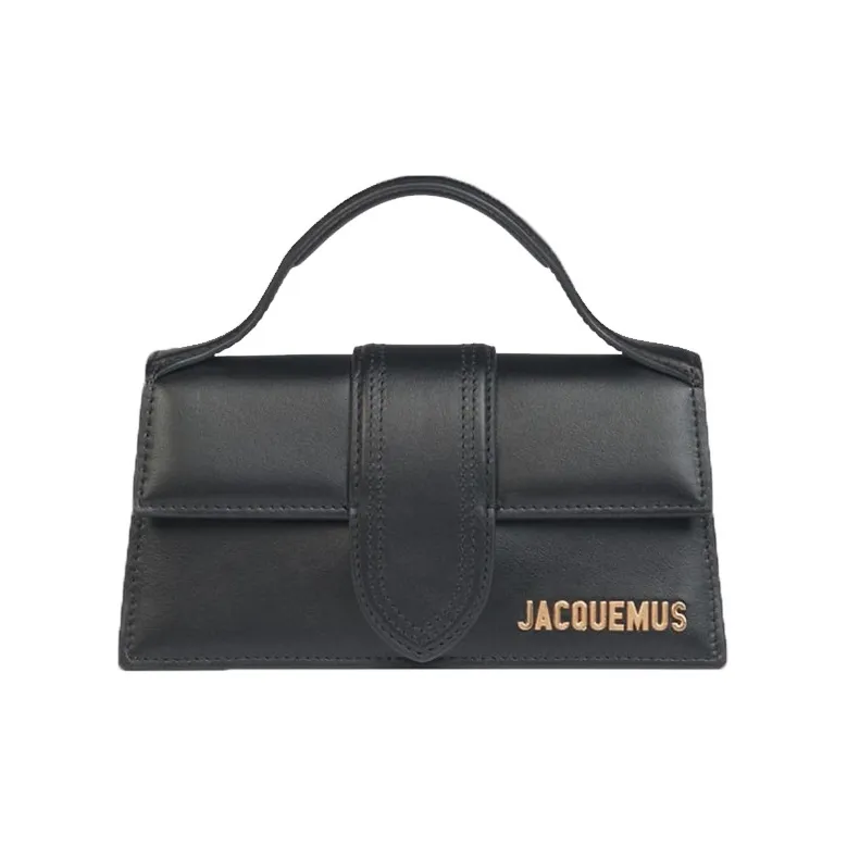 Jacquemus Leather Shoulder Bag, Crossbody Bag, Handbag Small Size Women's Black-1