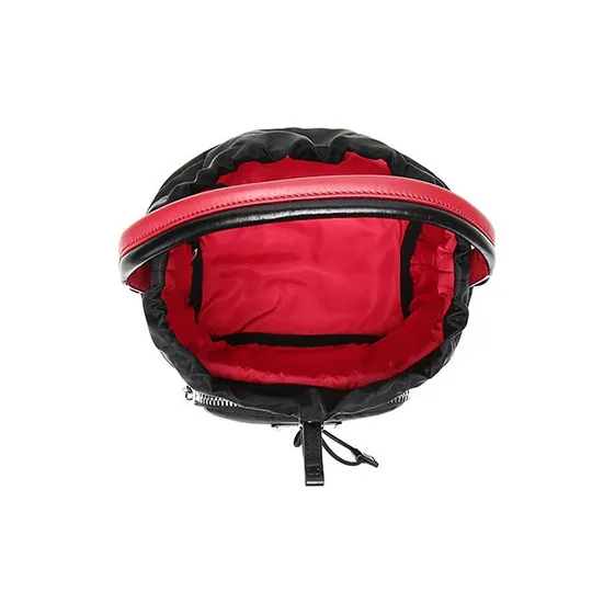 PRADA Nylon Fabric Bucket Bags One Shoulder Handbags Women's Black-4