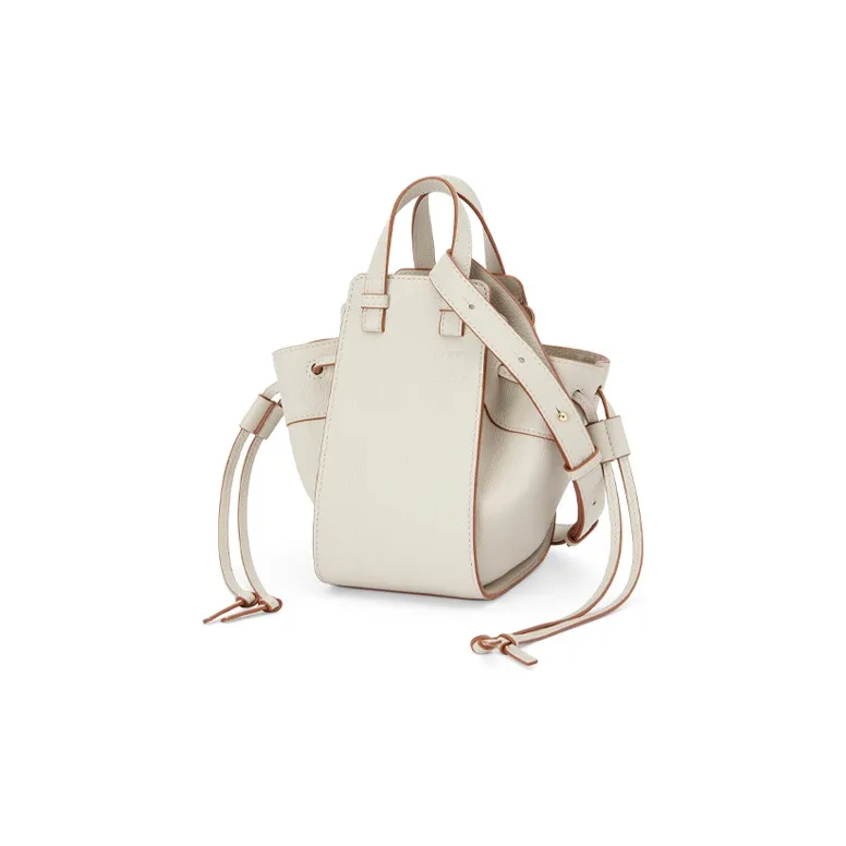 LOEWE Hammock Pebbled Calfskin Shoulder Bag Crossbody Bag Handbags Mini Women's Ivory-1