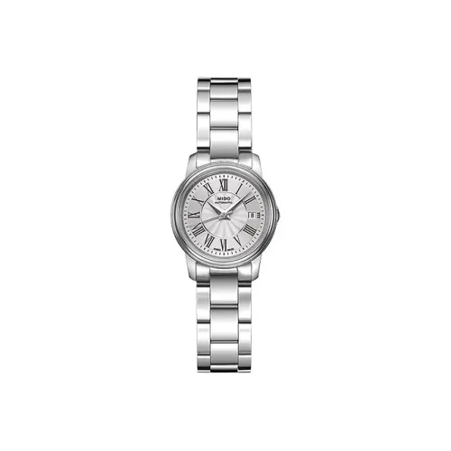 MIDO Wmns Baroncelli Series Automatic Mechanical Watch M010.007.11.033.09 Silver/White