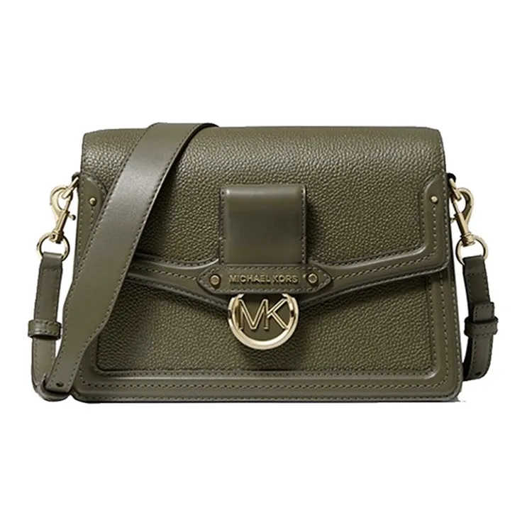 MICHAEL KORS Jessie Cow Leather Shoulder Bag Crossbody Bag Medium Size Women's Olive Green-0