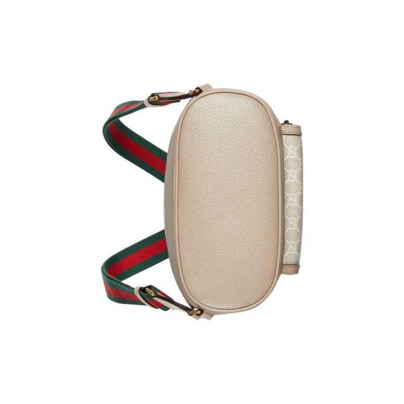 GUCCI GG Leather Backpack Unisex White/Beige-6