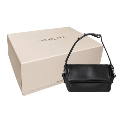 IRI BY IRIDESCENCE Cow Leather Shoulder Bag Crossbody Bag Handbag Small Size Women's Black Caramel
